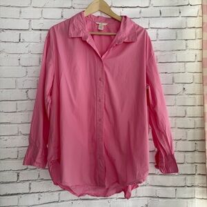 H&M Vibrant Pink‎ Button Down Collared Shirt